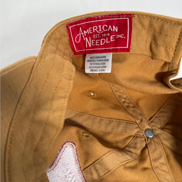 American Needle Miller High Life Strapback Tan Baseball Cap - Picture 7 of 9